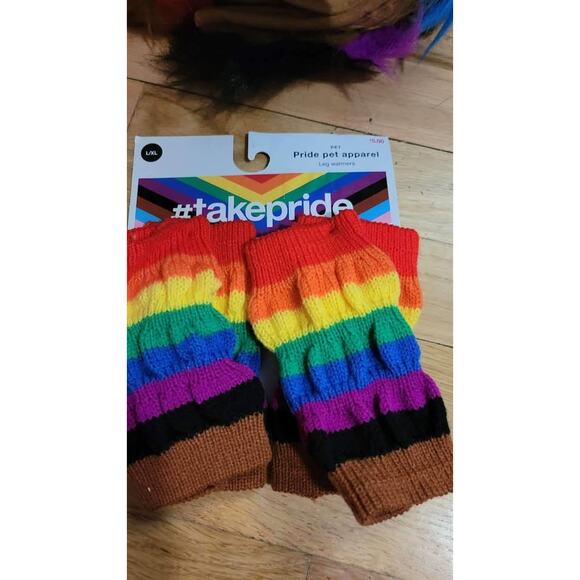 Take Pride Pet Apparel Lion Mane Headwear & Leg Warmers LGBTQ Pride S/M L/XL - Picture 2 of 5